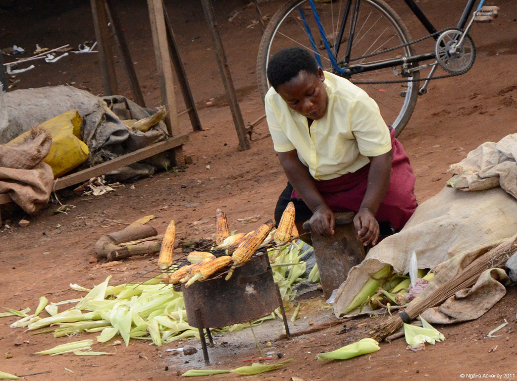 Corn Cooking, Uganda.