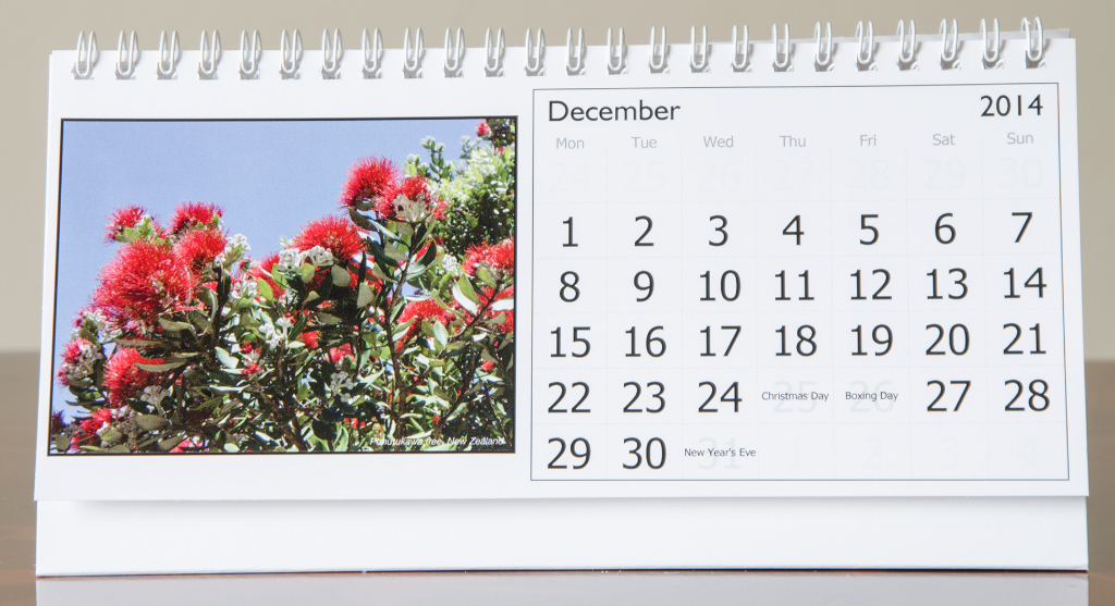 Month of December, 2014 Calendar