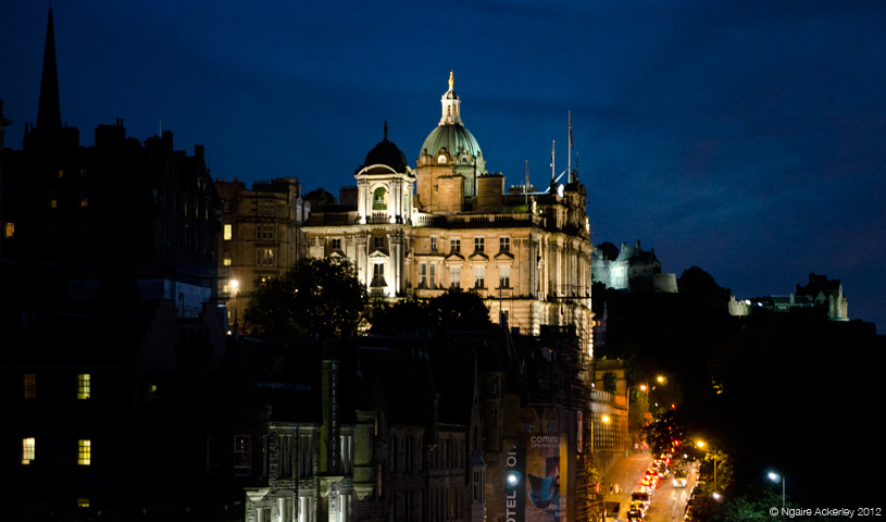 Edinburgh by night, Scotland.