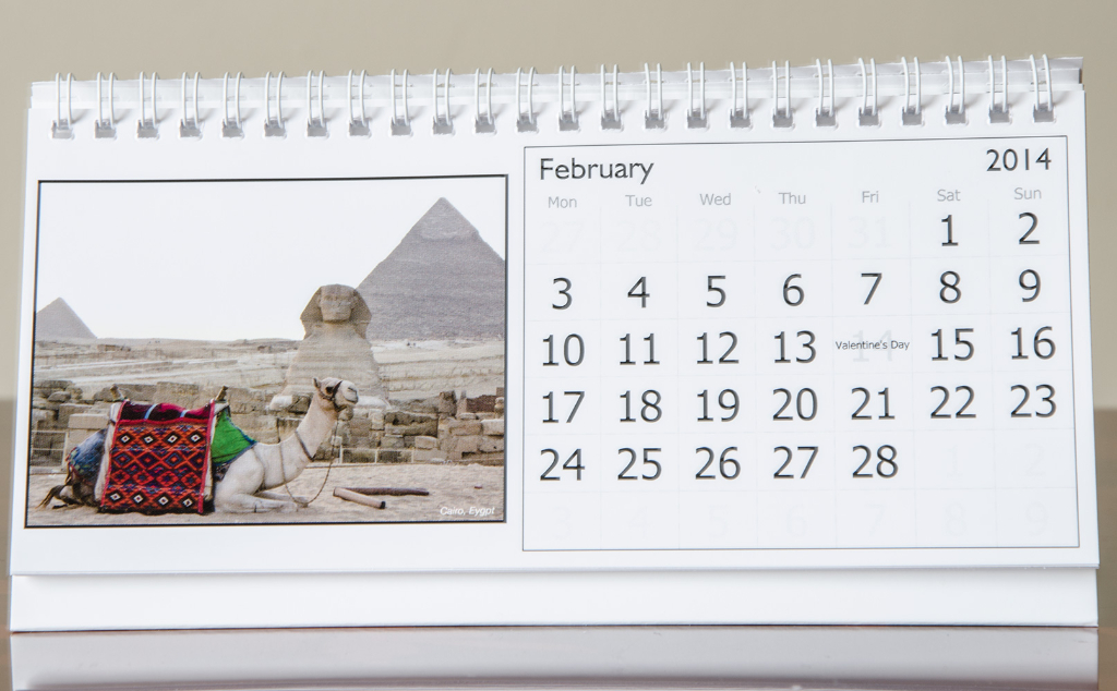 Month of February, 2014 Calendar