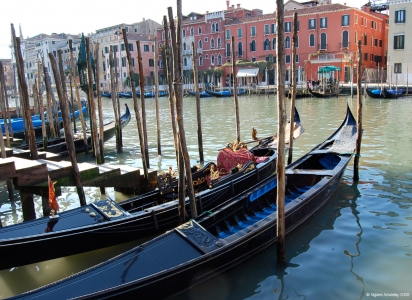 Gondola boats, Venice, Italy.