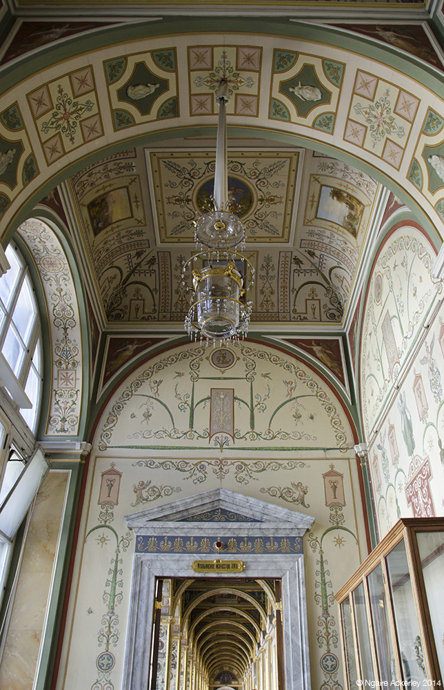 Hallway inside Hermitage Museum, Saint Petersburg, Russia