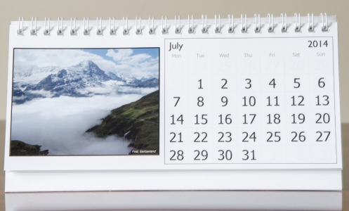 Month of July, 2014 Calendar