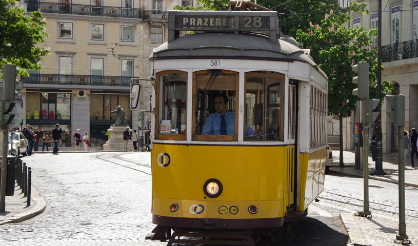Tram, Lisbon, Portugal.