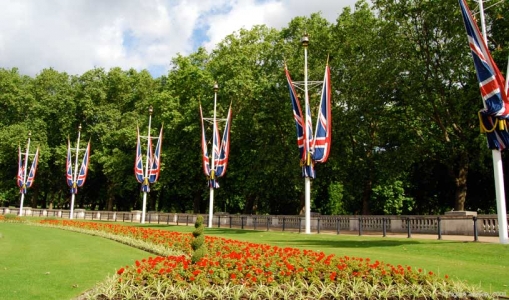 Flags, London, England.