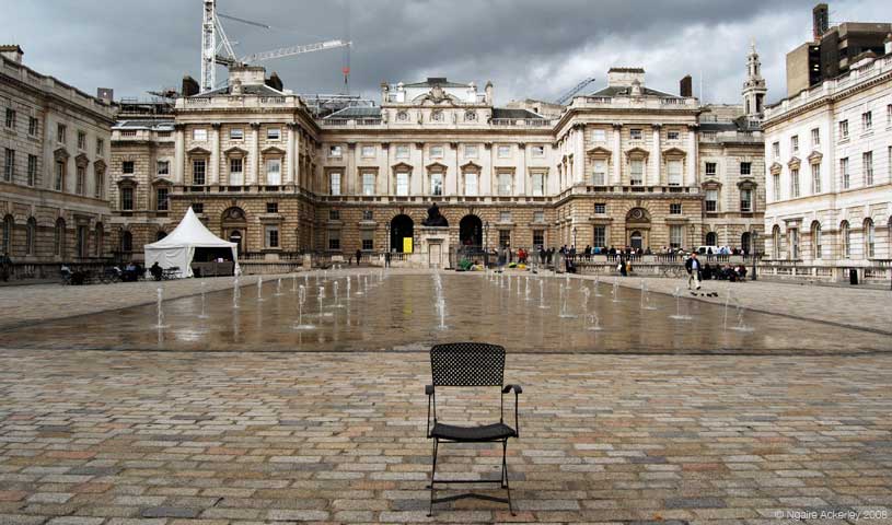 Lone chair, London, England.