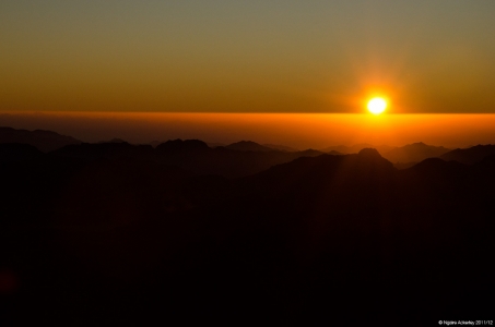 Sunrise from Mt. Sinai, Egypt.