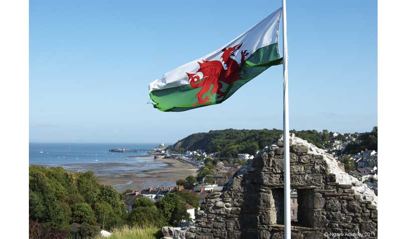Wales and flag