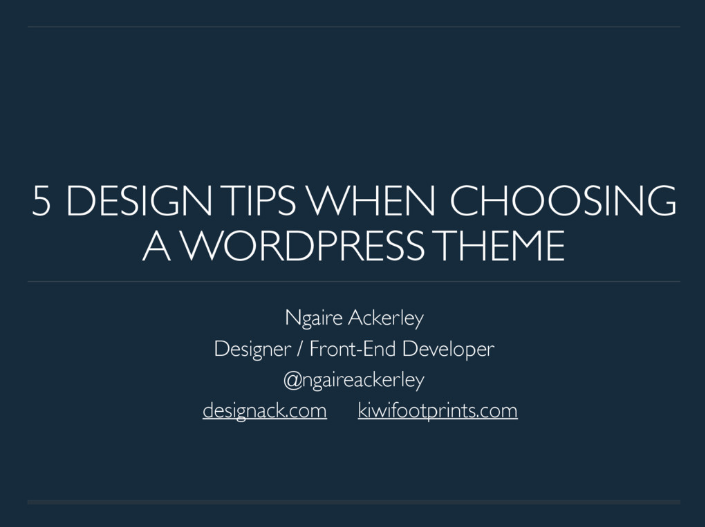 5 Design Tips when choosing a WordPress theme