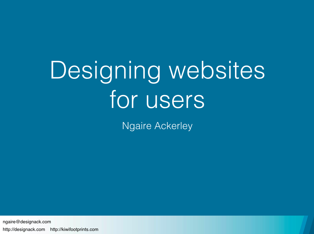 Designing websites for users